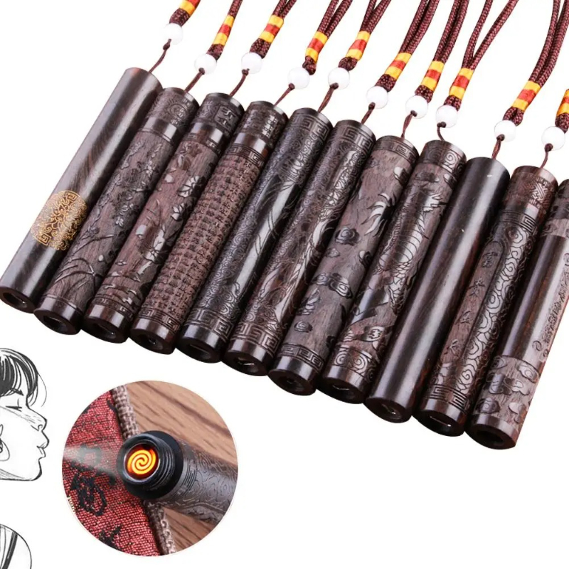Cool Electronics Gadgets For Men - Kreative Carving Sandelholz Elektronisches Feuerzeug Tragbare