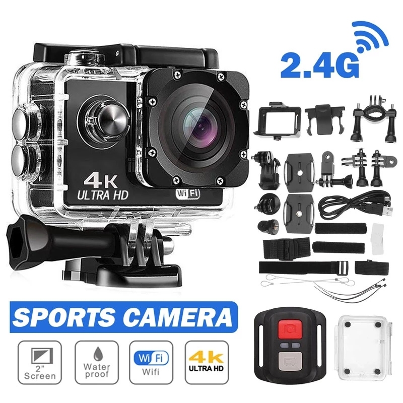 Action Camera 4K - Action-Kamera Ultra HD 4K/30fps WiFi 2,0
