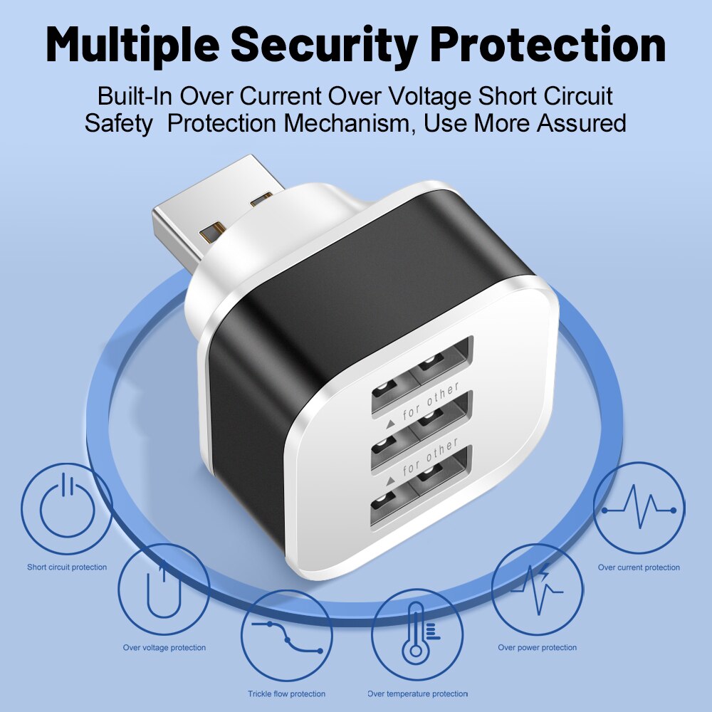 3-Port USB-Adapter USB 3 in 1  – Electronics Gadgets For Car Bewertung und Preis