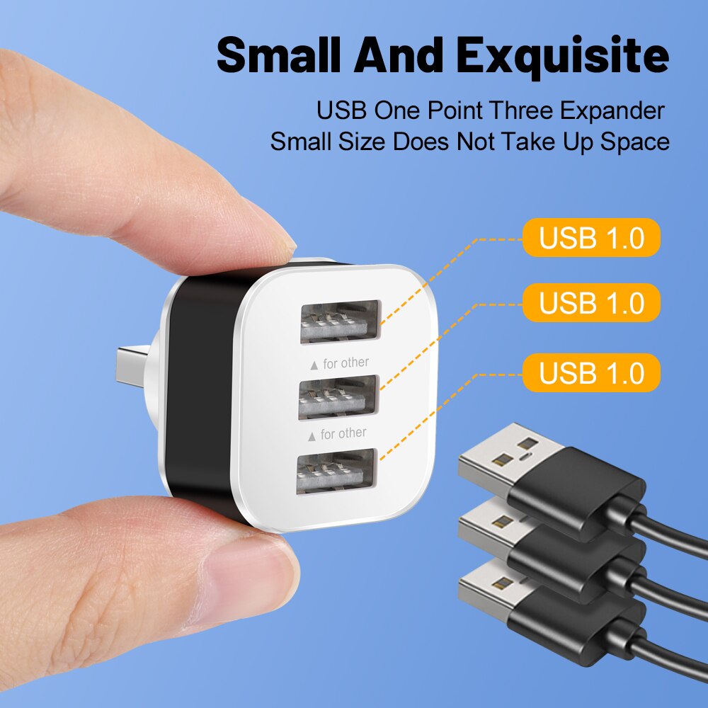 3-Port USB-Adapter USB 3 in 1  – Electronics Gadgets For Car Bewertung und Preis