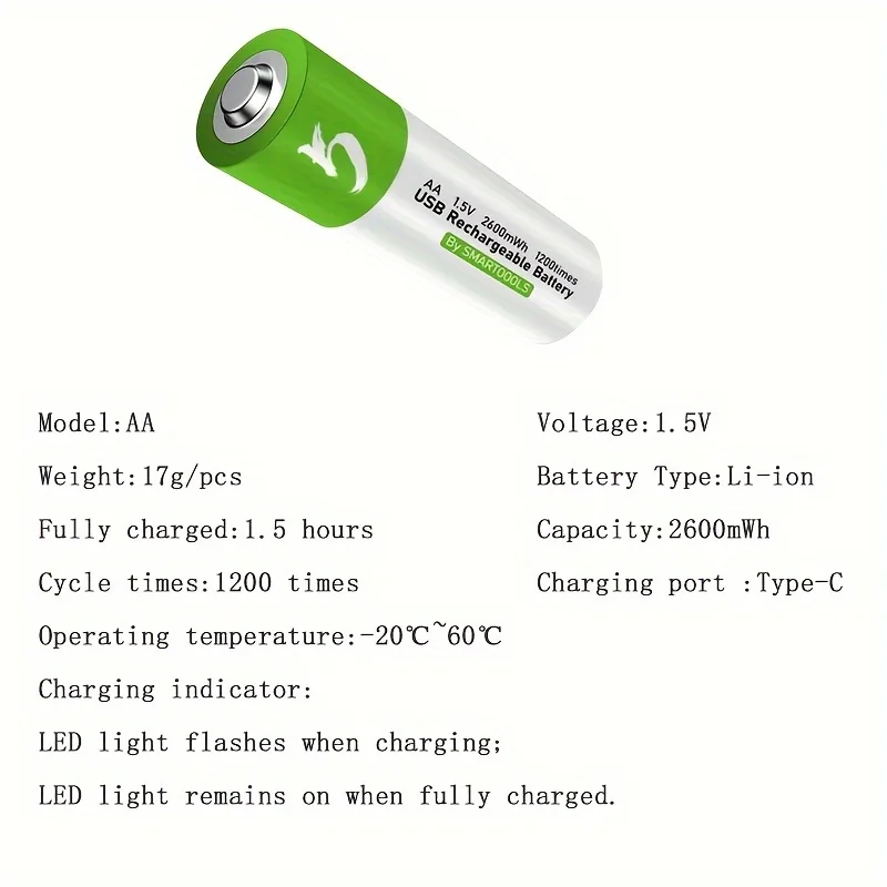 Intelligenter 1,5 V AA 2600 mW – Modern Electronics Gadgets Bewertung und Preis